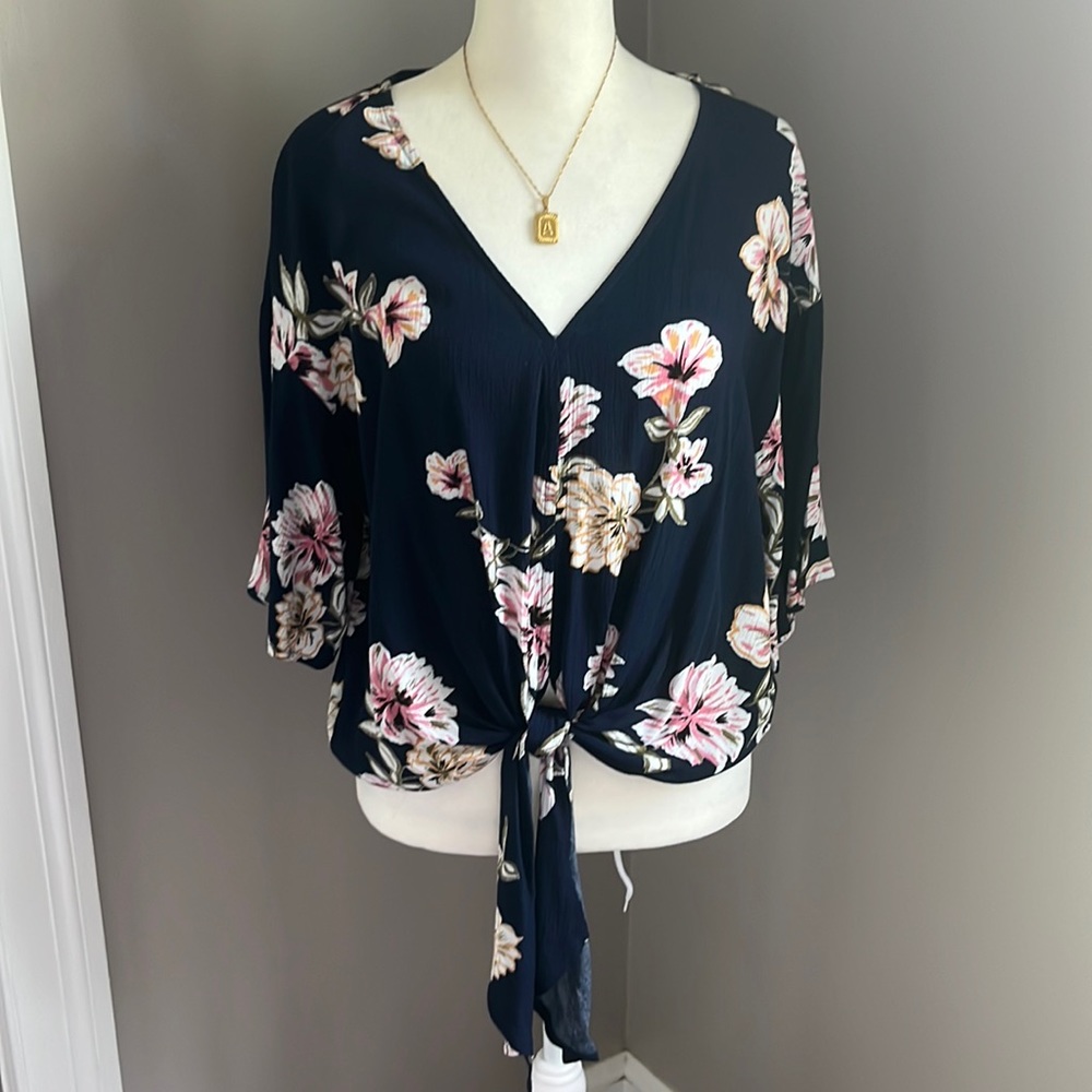 Luq brand floral tied Blouse